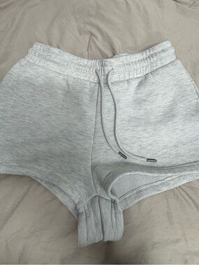 Light Gray Women's Fleece Drawstring Shorts